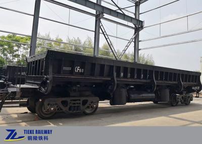 China Low Sided Open Ballast Side Dump Car Air Tipping Cylinder 60t Load AAR Approved for sale