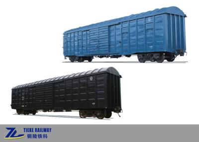 China Large Covered Railway Box Wagon Car 145m3 Capacity 1435mm Rail Gauge for sale