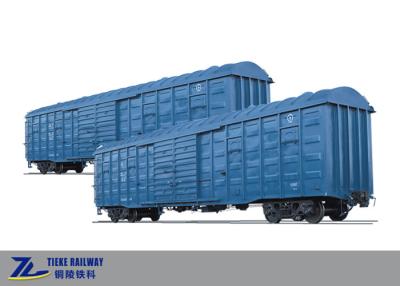 China 120 km/h Rainproof Covered Railway Box Wagon 145 Cubic Meter Railroad Boxcar for sale