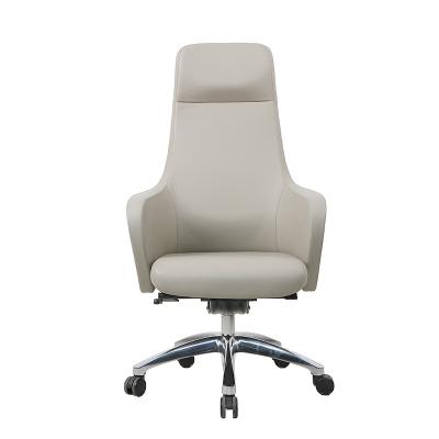 China Grey Ergonomic Office Leather Chair High Back Executive chair for sale