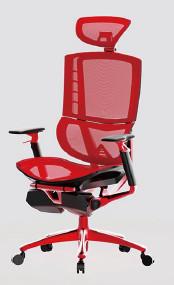 China Foldable Breathable Mesh Office Chair Aluminum 3D Executive Mesh Chair With Headrest for sale