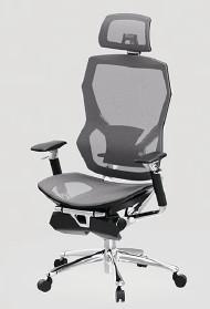 China Aluminum Alloy Home Office Swivel Ergonomic Office Chair Grey BIFMA for sale