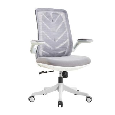 China Adjustable Ergonomic Home Office Chair Grey Adaptive Rolling Computer Chair for sale