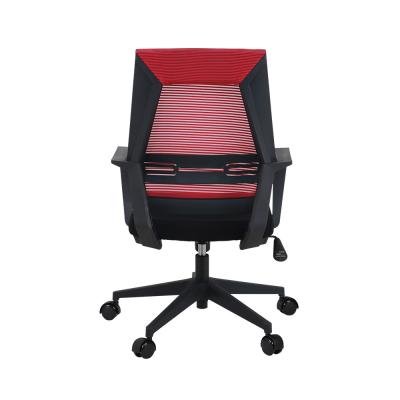 China Red Ergonomic Desk Chair Nylon Wheels Mesh High Back  PA6 GF30 Armrest for sale