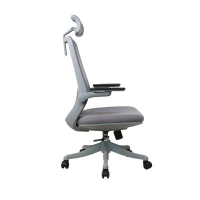 China Polyester Mesh Grey High Back Office Chair Class 4 Gas Lift Ergo Mesh Manager Chair for sale