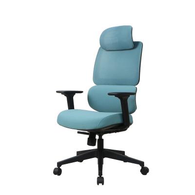 China 3D Adjustable Ergonomic Leather Executive Chair SGS Mesh Chair Lumbar Support for sale