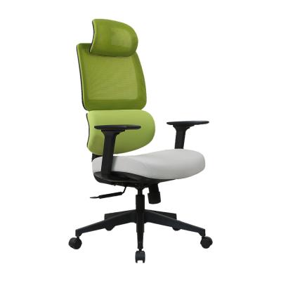 China 3D High Back Ergonomic Mesh Office Chair Adjustable Desk Chair With Arms Headrest for sale