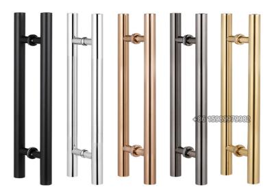 China Brushed Stainless Steel Glass Door Handles 500mm Length Strengthened for sale