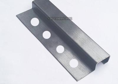 China 12mm Brushed Stainless Steel Tile Trim Counter Edge Trim Multiapplication for sale