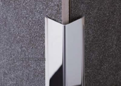 China Polished Stainless Steel Tile Trim 20mm,  Right  Angle Trim Tile Edging Corrosionproof for sale
