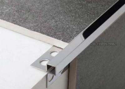 China 1mm Stainless Steel Flat Trim Strips , Unglazed Stainless Steel Bullnose Trim for sale