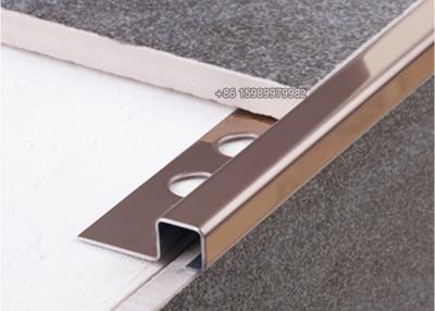 China Mirror Brushed Stainless Steel Tile Trim 10mm Edge Trim SUS304 for sale