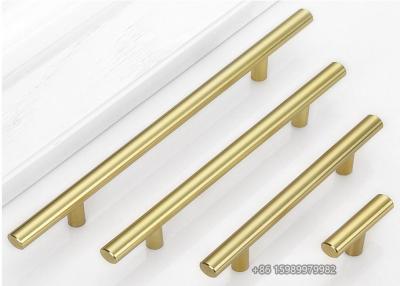 China Manijas de acero inoxidables resistentes a la corrosión del armario de cocina, manijas de la cocina de la barra del oro T en venta