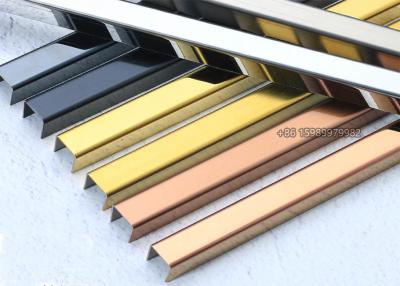 China Bright Mirror Stainless Steel U Channel Trim Tile Separation 12mm X 12mm X 12mm for sale