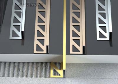 China L Shape Square 316 Stainless Steel Tile Trim Border Edge 8mm for sale