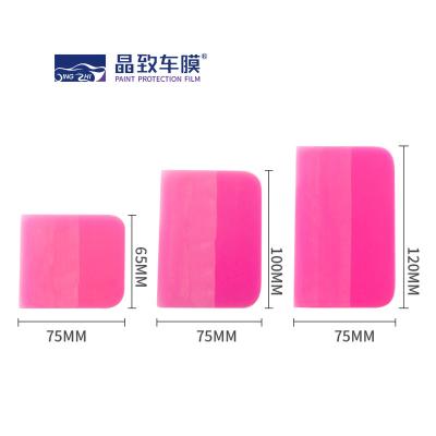 China Pink Rubber Car Wrap Tool Squeegee TPU Material Flexible Soft for sale