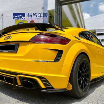 China Yellow color Car Decoration Film Auto Vinyl Wrap Auto Paint Protection Glossy Crystal Maize for sale