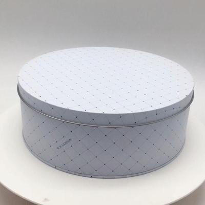 China Customized Size Round Biscuit Tin Container / Cookie Tin Can for sale