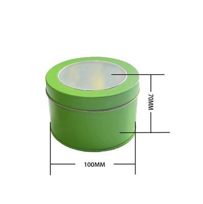 China 0.18 -0.35mm Tin Can With Clear Top Customized Round Storage Tins for sale