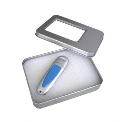 China Square Shape Metal Tin Box Tin Storage Containers For USB for sale