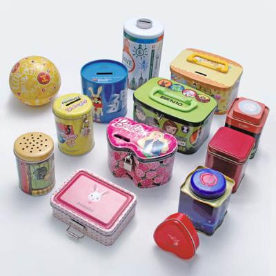 China Metal feito sob encomenda Tin Box Tin Can Containers do tamanho da cor para o empacotamento do chá à venda