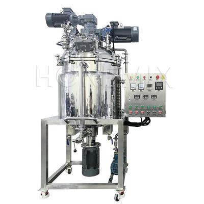 China Cream Vacuum Emulsifier Mixer Machine Bidirectional Mixing Horizontal Motor for sale