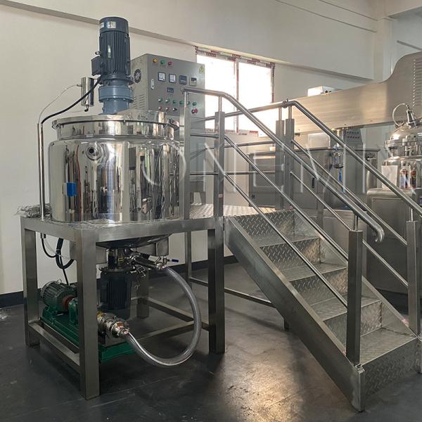 Quality Small Liquid Soap Making Machine 300L Shampoo Mixer Machine With Agitator for sale