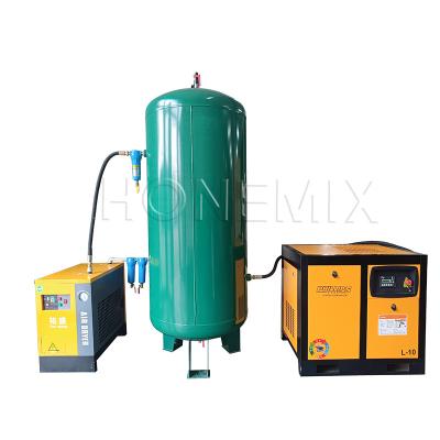 China Powerful Ancillary Equipment 7.5KW / 10HP Screw Air Compressor Set for sale