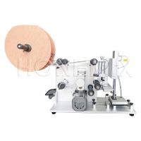 Quality Semi Automatic Sticker Labeling Machine 100W Flat Bottle Label Applicator for sale