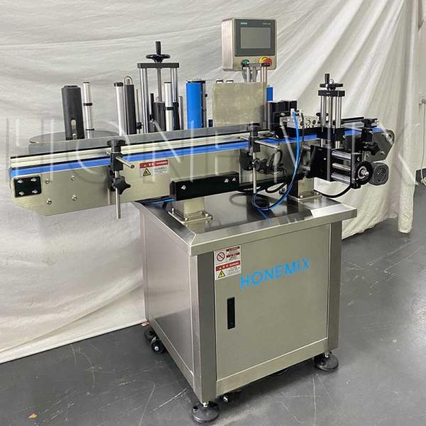 Quality Automatic Vertical Sticker Labeling Machine Custom For Round Bottle for sale