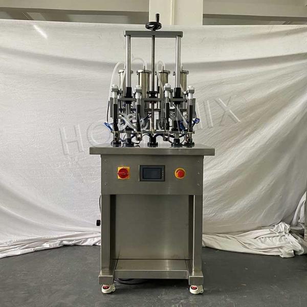 Quality Semi Auto Perfume Making Machine Four Heads Vacuum Filling Machine for sale