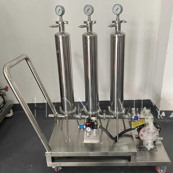 Quality Liquid Perfume Making Machine Three Stage Perfume Filter Stainless Steel for sale