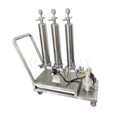 China Liquid Perfume Making Machine Three Stage Perfume Filter Stainless Steel for sale