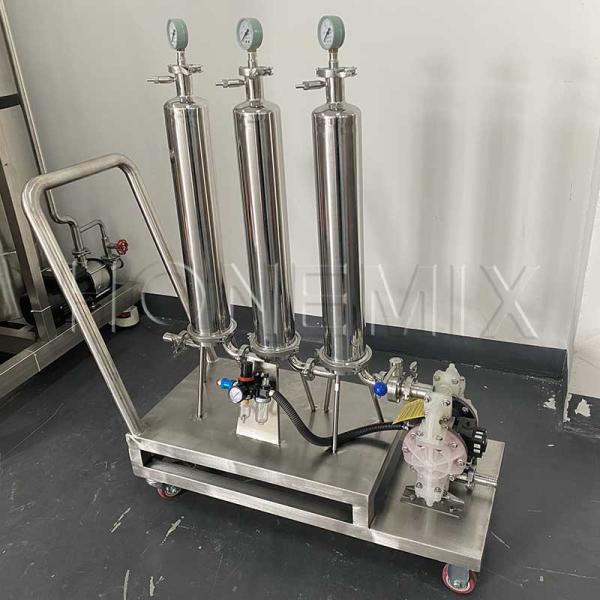 Quality Liquid Perfume Making Machine Three Stage Perfume Filter Stainless Steel for sale