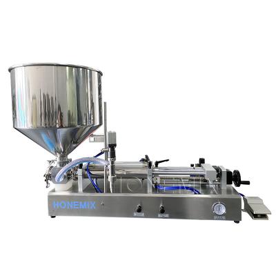 China Máquina de llenado de gel de desinfectante horizontal con una boquilla Máquina de llenado semiautomático en venta