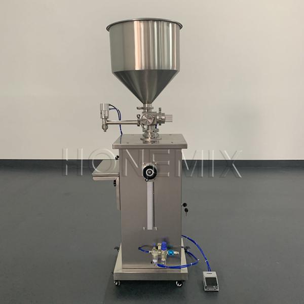 Quality Vertical Piston Filling Machine Pneumatic Control Cream Filler Machine Safety for sale