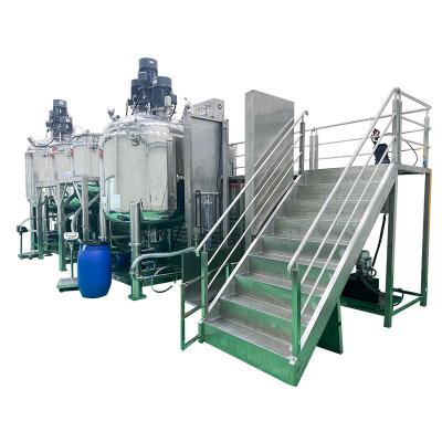 China Hygiene Vacuum Emulsifying Mixer 2000L 3000L Toothpaste Manufacturing Machine for sale