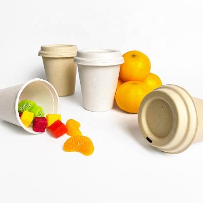 China Eco Friendly Sustainable 12oz Sugar Cane Pulp Bagasse Cups Juice Biodegradable Coffee Packaging Disposable Sugar Cane Cup 8 12 16oz for sale