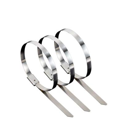 China Stainless Steel Metal Cable Ties Self Lock  4x100mm Flame Resistant for sale
