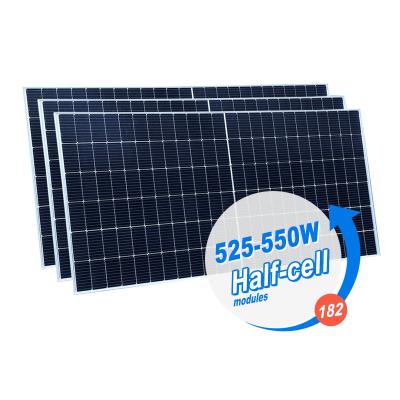 Китай Customizable Solar Power System Panel 525w - 550w M10  182mm*91mm продается