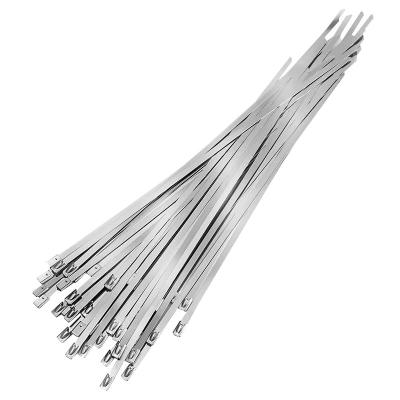中国 Durable 304 Stainless Steel Metal Cable Ties With Strong Head And Tail 販売のため