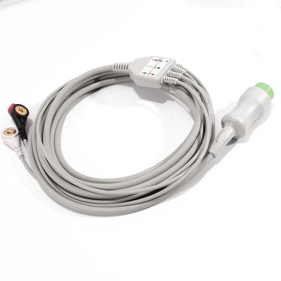China Mindray T8 IPM 9800 IPM6 ECG Patient Cable 3 Lead One Piece for sale
