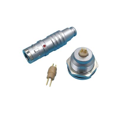 China IP68 Push Pull Self Locking Connector 2 Pin 0K Series Brass Shell for sale