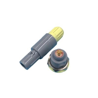 China Conector femenino amarillo del zócalo del conector de 3 Pin Circular Plastic Push Pull en venta
