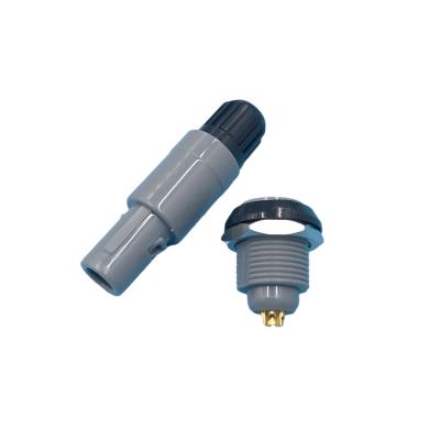 China IP50 5 Pin Round Plastic Push Pull Connector Straight Plug Connector for sale