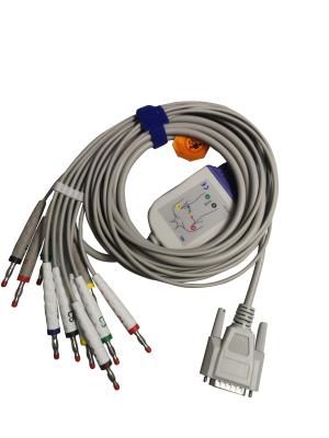 Chine Câble d'électrocardiogramme d'avances du câble 10 d'électrocardiogramme de Nihon Kohden ECG dans le codage du CEI AHA à vendre