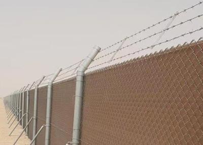 China 10m 20m Electro Galvanized Chain Link Fence PVC Coated For Airport for sale