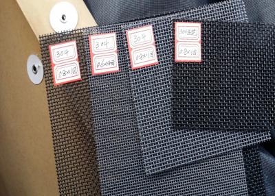 China 0.5m-2m Black Coated Wire Mesh , 316 Stainless Steel Security Screen Mesh for sale