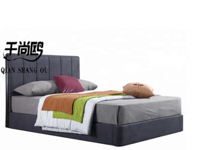 China Flacher Samt-Plattform-Bett-Möbel-König Size zu verkaufen