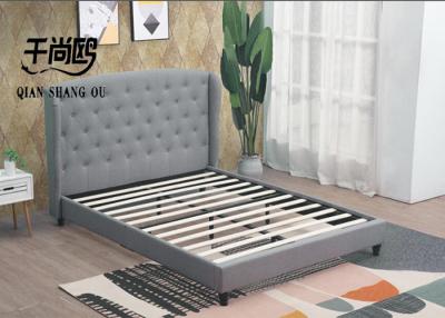 China Bedrrom Furniture  Modern Design Tufted Upholstered Platform Bed King Size Headboard for sale
